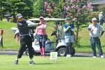熱戦を繰り広げる選手たち＝かごしま空港３６ＣＣ