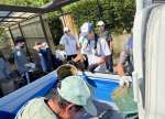 多くの人が参加した白金原自治会の災害ボランティア＝８月、姶良市平松（同自治会提供）