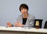 インタビューに応じる高市早苗前経済安保相＝２５日、東京・永田町の衆院第１議員会館