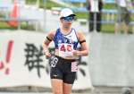 陸上成年女子１００００メートル競歩で優勝した大山藍（自衛隊体育学校、鹿児島女子高卒）＝滋賀県の平和堂ＨＡＴＯスタジアム