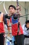 少年男子団体３位の鹿児島チームの中袴田遊＝愛荘町ＳＣ秦荘グラウンド