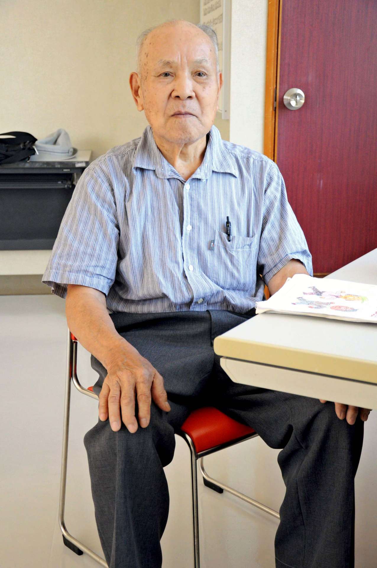 「つらい体験の反動か、この４０年間は薬いらずで健康に過ごせた」と話す蓑田榮さん＝錦江町