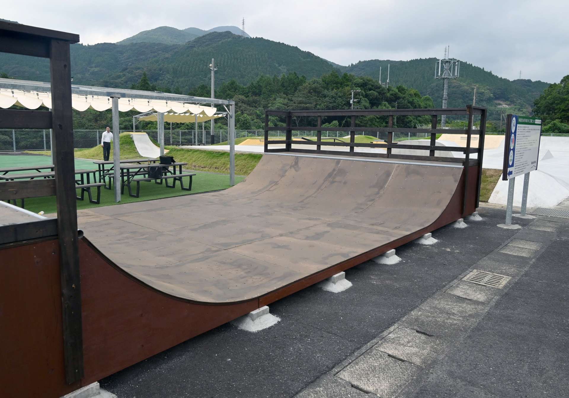 子どもが遊べるミニランプ＝南さつま市金峰町大坂
