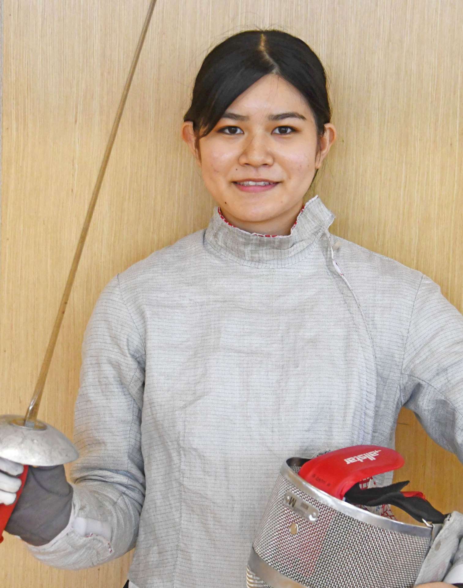 五輪出場を目標に掲げる野元麻央＝垂水市総合運動公園体育館