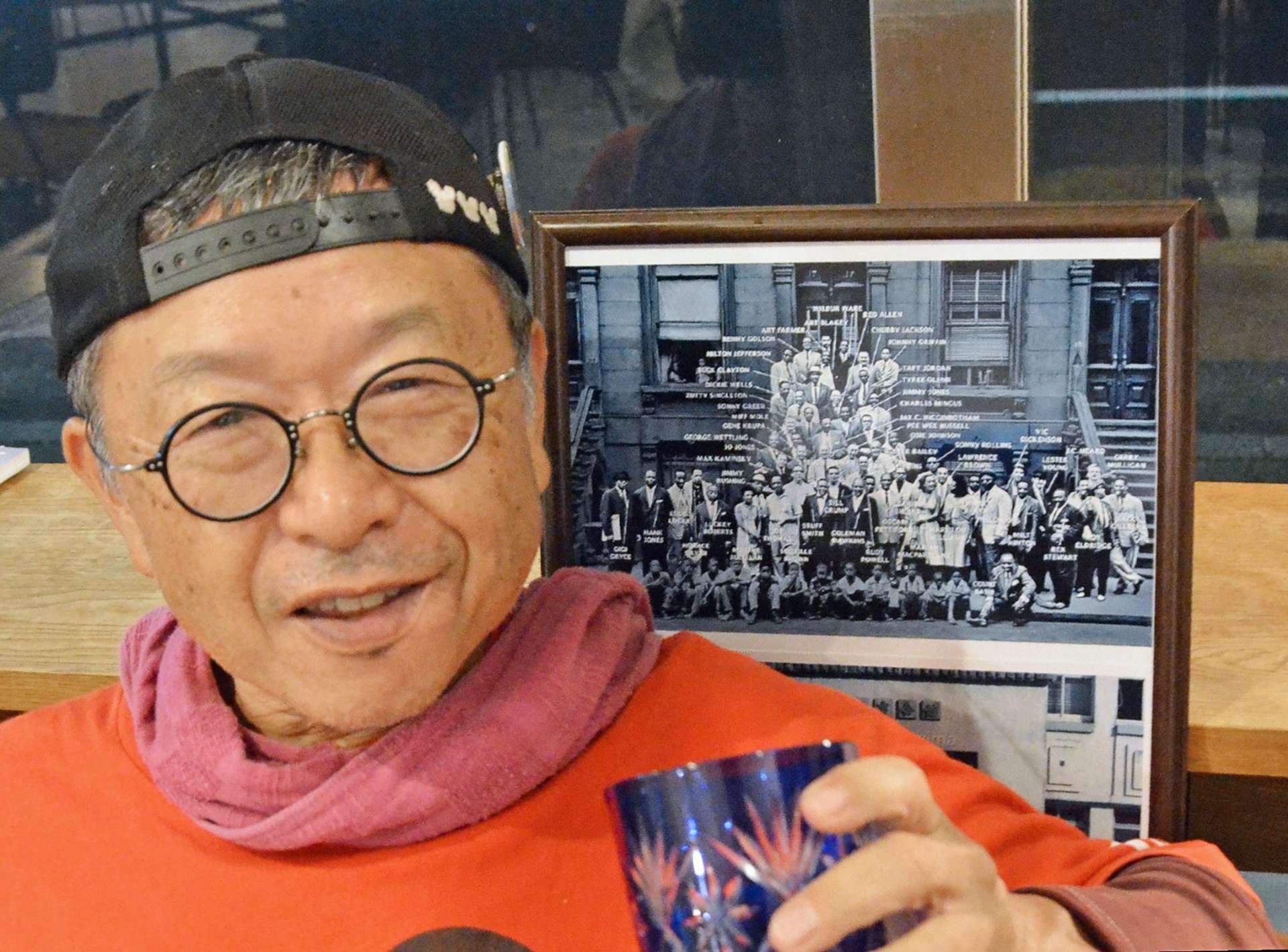 「ア・グレートディ・イン・ハーレム」の写真と森田孝一郎さん