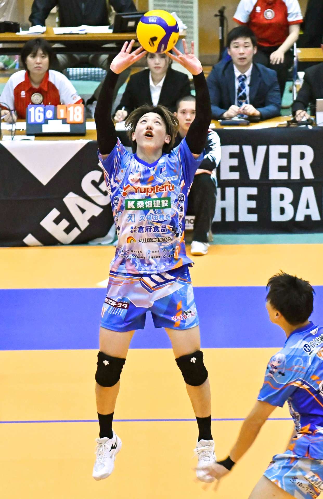 正確にトスを上げるフラゴラの黒川＝フラゴラアリーナ日置