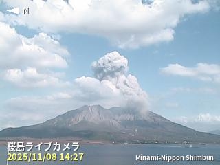 爆発・噴火の様子をクリックで表示